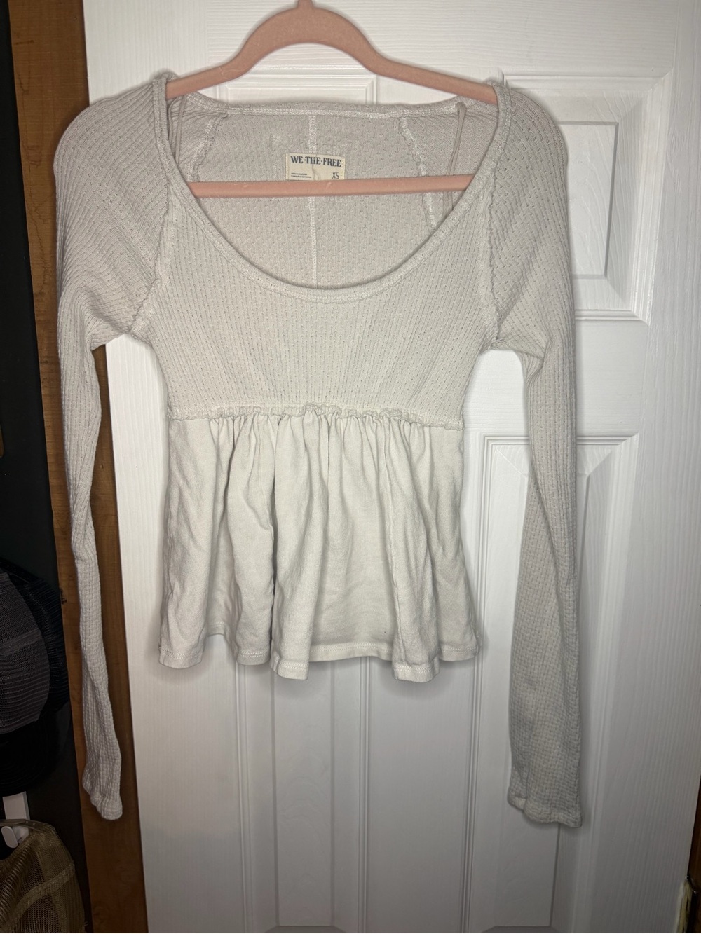 We The Free Cream Long-Sleeve Babydoll Thermal